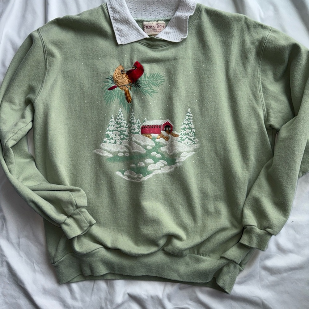 Vintage Cardinal Christmas Crewneck